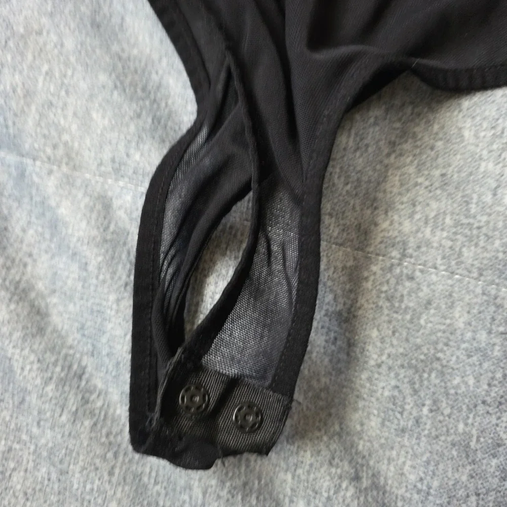 Bebe Off The Shoulder Bondage Style Body Suit Size Medium - Picture 2 of 6